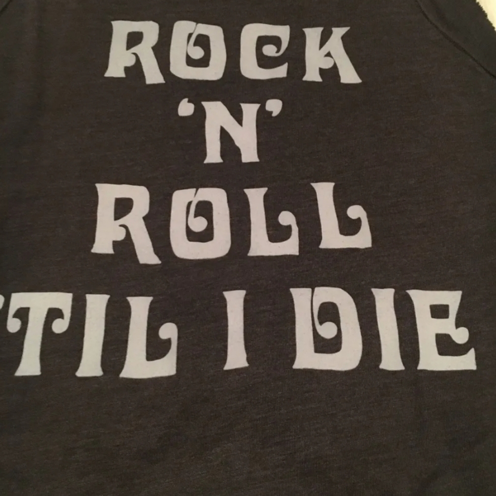 NWOT Women's Rock 'N' Roll Til I Die Junk Food Tank Top - Picture 2 of 5